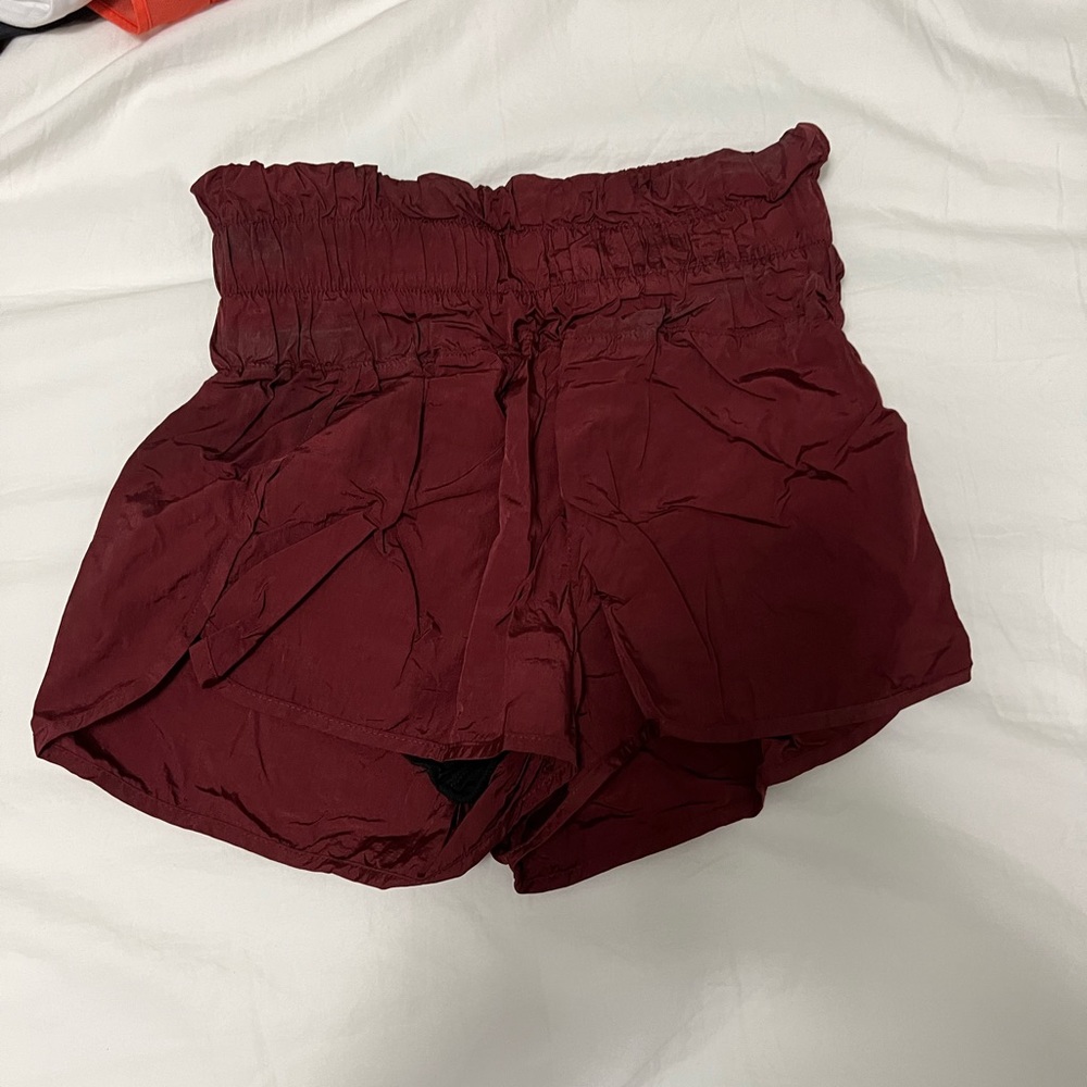 Free people movement red shorts